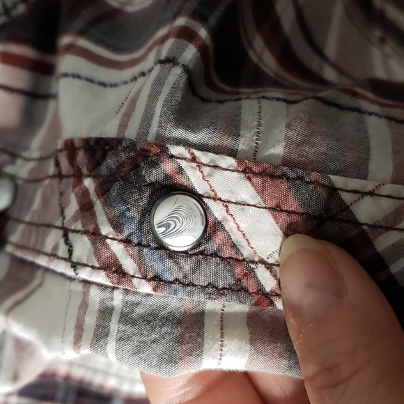 BKE Mens Size Large Long Sleeve Button Down Plaid Western Style Yokes - Picture 3 of 9